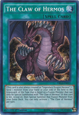 The Claw of Hermos [DRL2-EN013] Secret Rare | Jomio and Rueliete's Cards and Comics