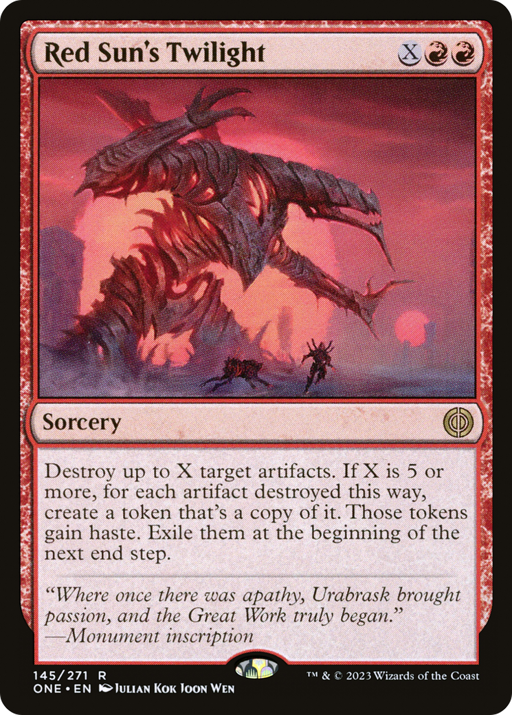 Red Sun's Twilight [Phyrexia: All Will Be One] | Jomio and Rueliete's Cards and Comics