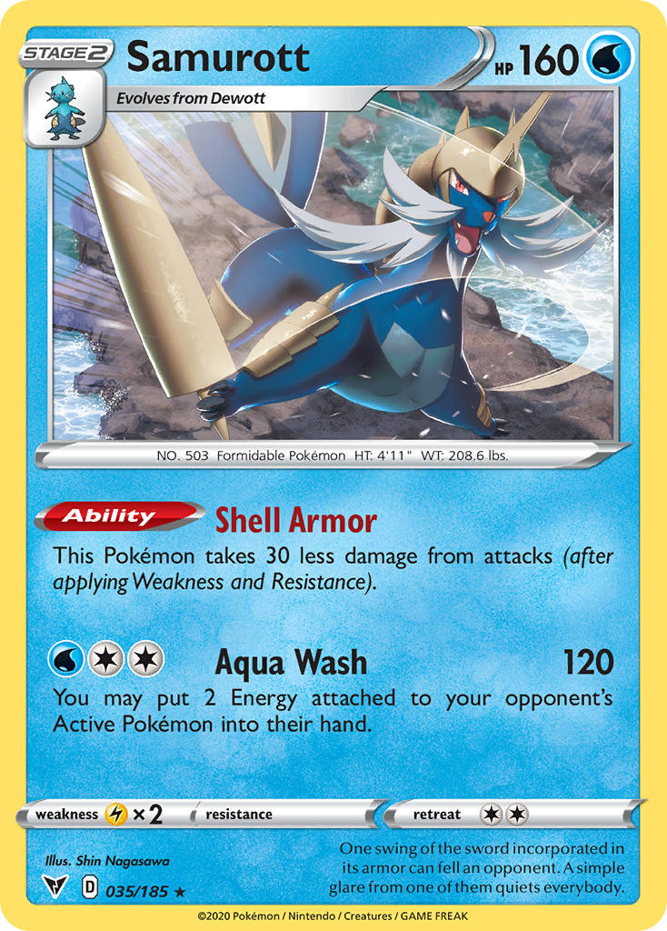 Samurott (035/185) [Sword & Shield: Vivid Voltage] | Jomio and Rueliete's Cards and Comics