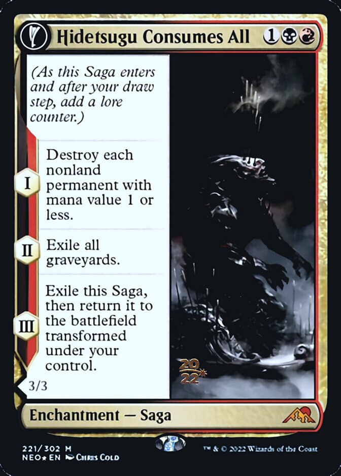 Hidetsugu Consumes All // Vessel of the All-Consuming [Kamigawa: Neon Dynasty Prerelease Promos] | Jomio and Rueliete's Cards and Comics