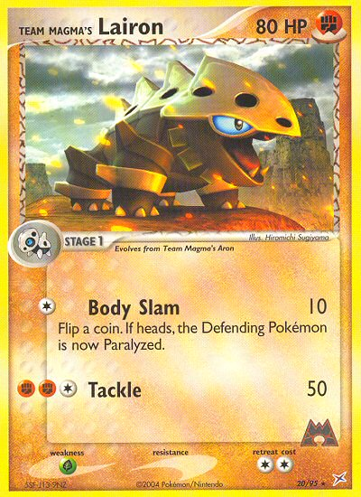Team Magma's Lairon (20/95) [EX: Team Magma vs Team Aqua] | Jomio and Rueliete's Cards and Comics