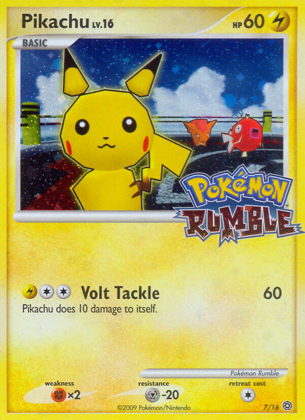 Pikachu (7/16) [Pokémon Rumble] | Jomio and Rueliete's Cards and Comics