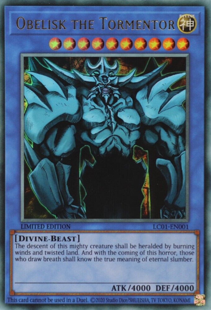 Obelisk the Tormentor (25th Anniversary) [LC01-EN001] Ultra Rare | Jomio and Rueliete's Cards and Comics