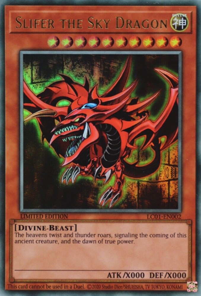 Slifer the Sky Dragon (25th Anniversary) [LC01-EN002] Ultra Rare | Jomio and Rueliete's Cards and Comics