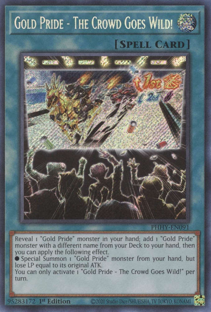 Gold Pride - The Crowd Goes Wild! [PHHY-EN091] Secret Rare | Jomio and Rueliete's Cards and Comics