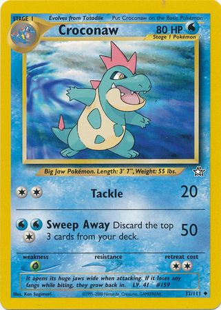 Croconaw (32/111) [Neo Genesis Unlimited] | Jomio and Rueliete's Cards and Comics