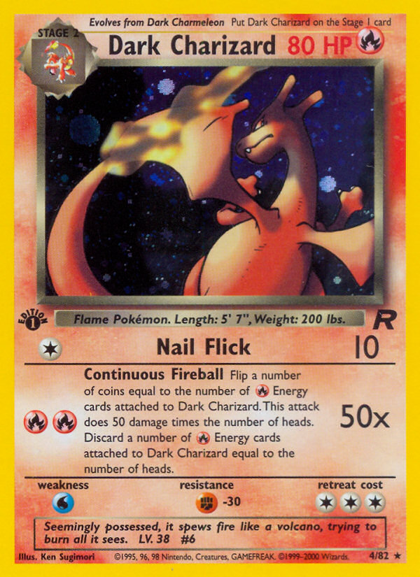 Dark Charizard (4/82) [Team Rocket 1st Edition] | Jomio and Rueliete's Cards and Comics