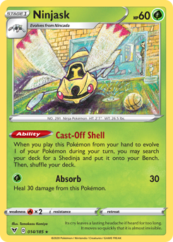 Ninjask (014/185) [Sword & Shield: Vivid Voltage] | Jomio and Rueliete's Cards and Comics