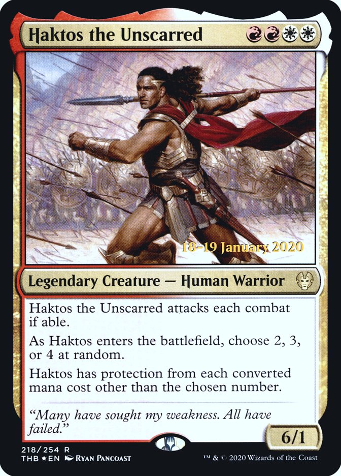 Haktos the Unscarred [Theros Beyond Death Prerelease Promos] | Jomio and Rueliete's Cards and Comics