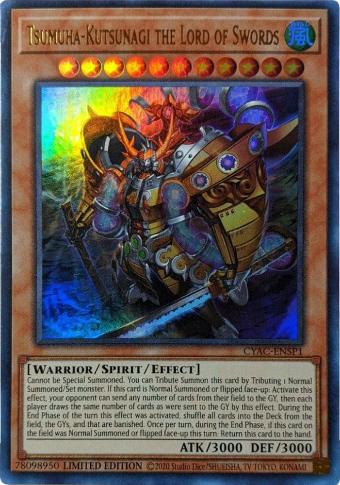 Tsumuha-Kutsunagi the Lord of Swords [CYAC-ENSP1] Ultra Rare | Jomio and Rueliete's Cards and Comics