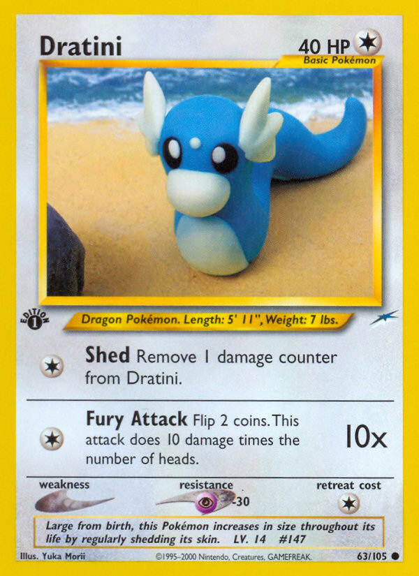 Dratini (63/105) [Neo Destiny 1st Edition] | Jomio and Rueliete's Cards and Comics