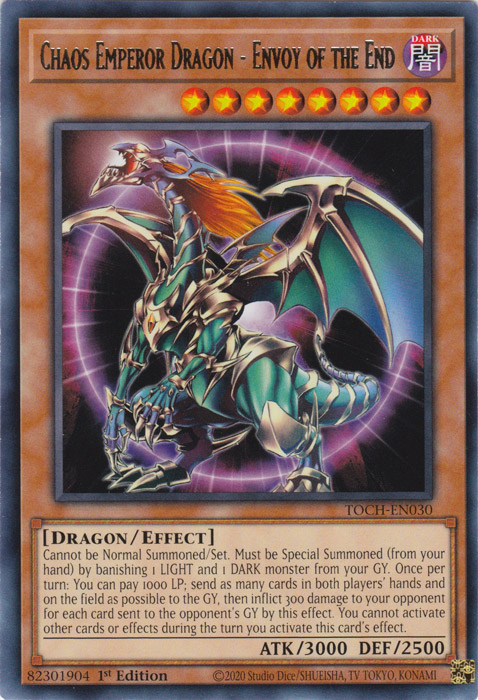 Chaos Emperor Dragon - Envoy of the End [TOCH-EN030] Rare | Jomio and Rueliete's Cards and Comics