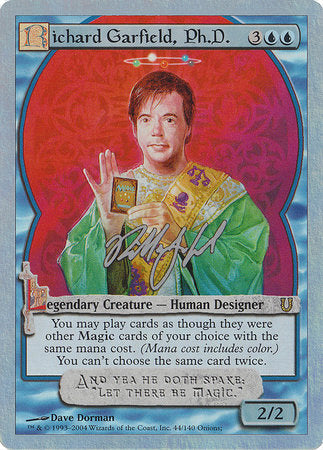 Richard Garfield, Ph.D. (Alternate Foil) [Unhinged] | Jomio and Rueliete's Cards and Comics