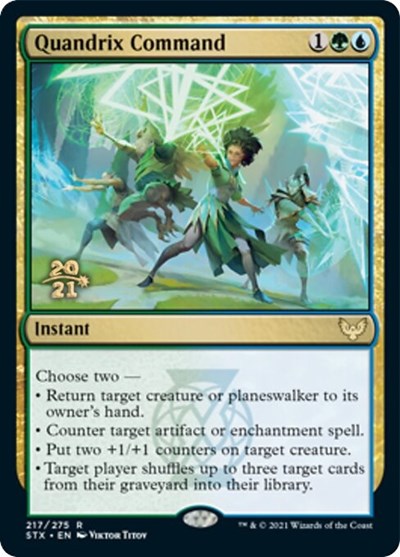 Quandrix Command [Strixhaven: School of Mages Prerelease Promos] | Jomio and Rueliete's Cards and Comics