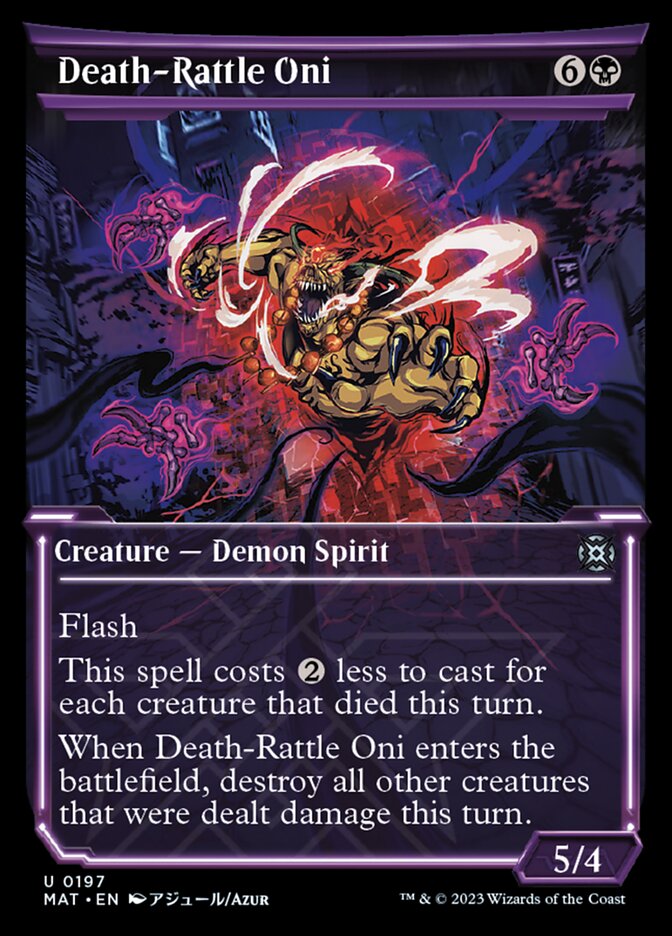 Death-Rattle Oni (Showcase Halo Foil) [March of the Machine: The Aftermath] | Jomio and Rueliete's Cards and Comics