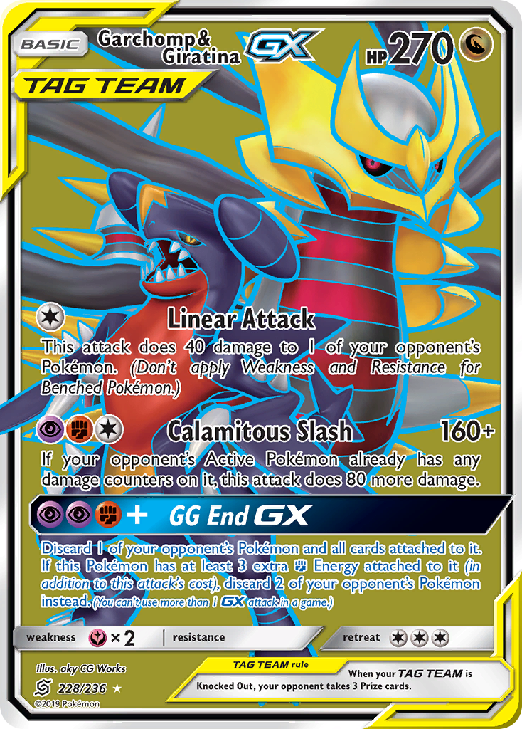 Garchomp & Giratina GX (228/236) [Sun & Moon: Unified Minds] | Jomio and Rueliete's Cards and Comics