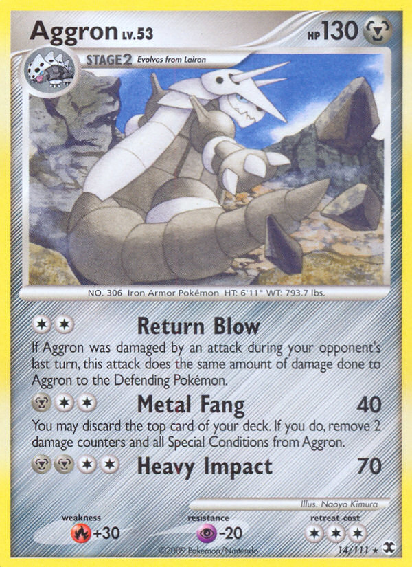 Aggron (14/111) [Platinum: Rising Rivals] | Jomio and Rueliete's Cards and Comics