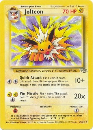 Jolteon (20/64) [Jungle Unlimited] | Jomio and Rueliete's Cards and Comics