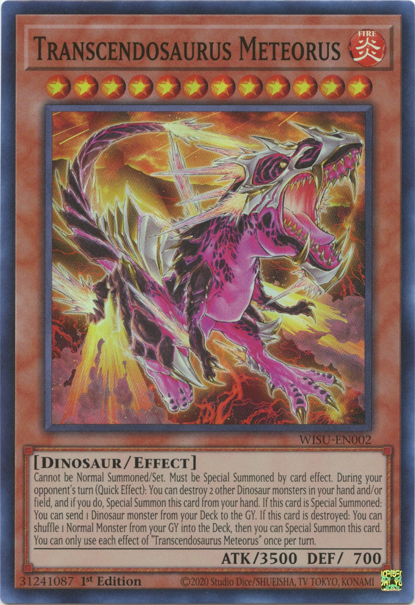 Transcendosaurus Meteorus [WISU-EN002] Super Rare | Jomio and Rueliete's Cards and Comics