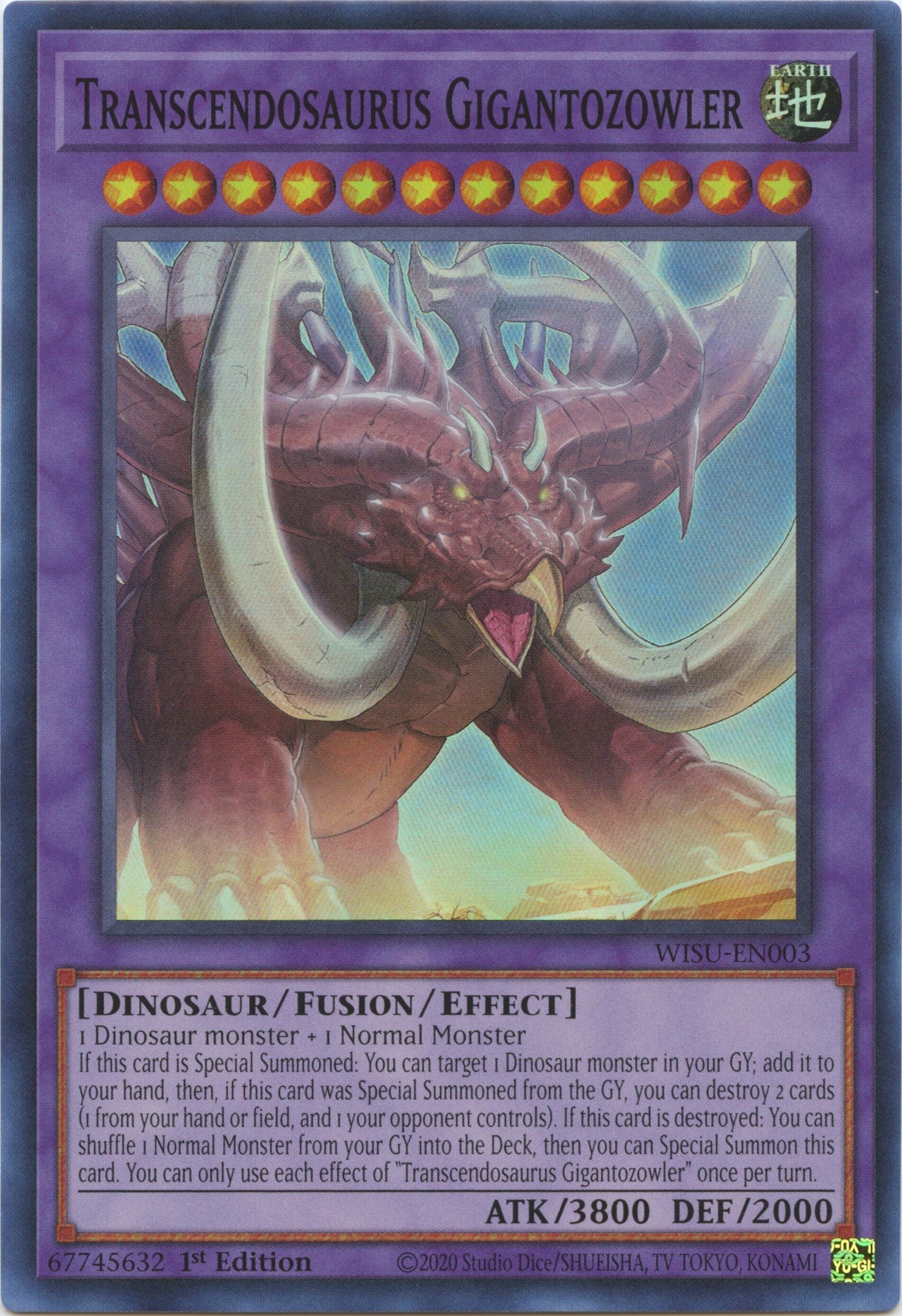Transcendosaurus Gigantozowler [WISU-EN003] Super Rare | Jomio and Rueliete's Cards and Comics