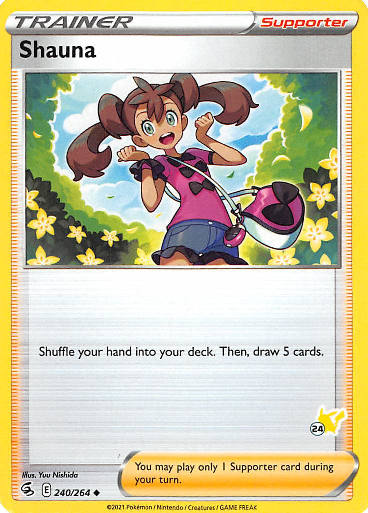 Shauna (240/264) (Pikachu Stamp #24) [Battle Academy 2022] | Jomio and Rueliete's Cards and Comics