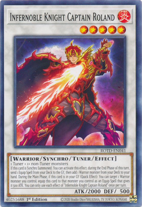 Infernoble Knight Captain Roland [ROTD-EN041] Common | Jomio and Rueliete's Cards and Comics