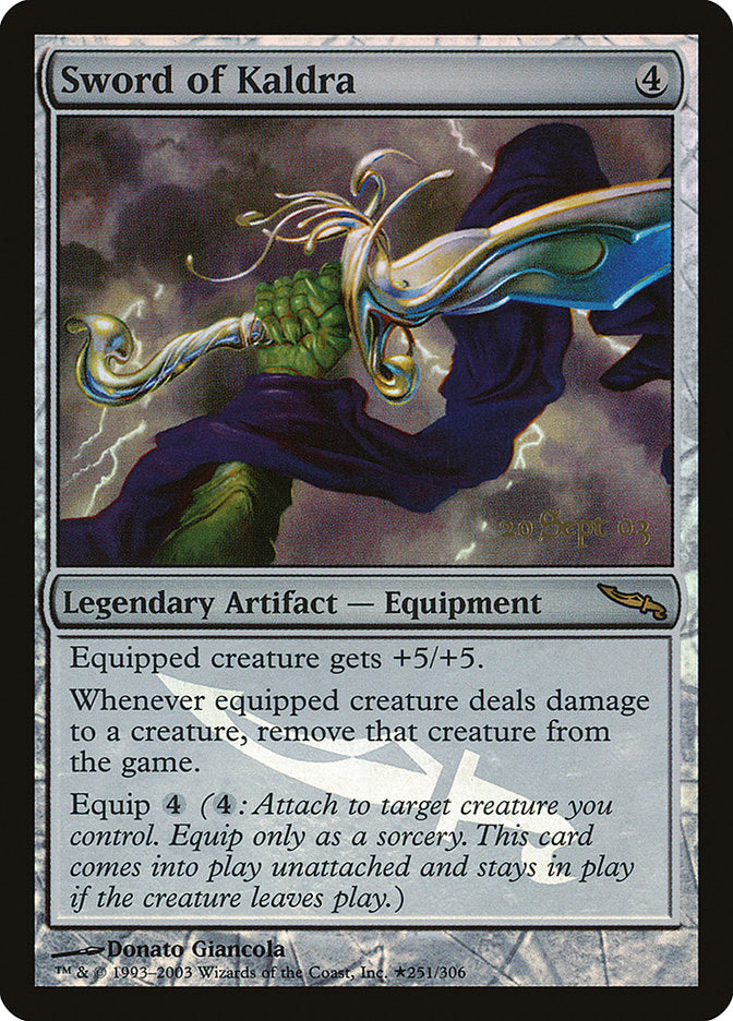 Sword of Kaldra [Mirrodin Promos] | Jomio and Rueliete's Cards and Comics