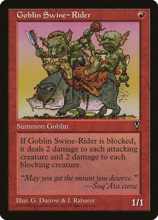 Goblin Swine-Rider [Visions] | Jomio and Rueliete's Cards and Comics