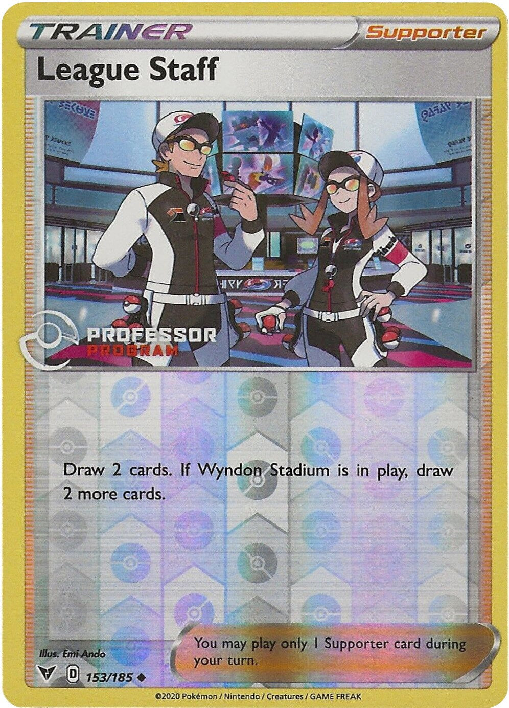League Staff (153/185) (Professor Program Promo) [Sword & Shield: Vivid Voltage] | Jomio and Rueliete's Cards and Comics