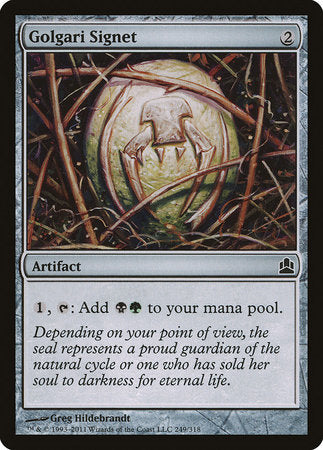 Golgari Signet [Commander 2011] | Jomio and Rueliete's Cards and Comics