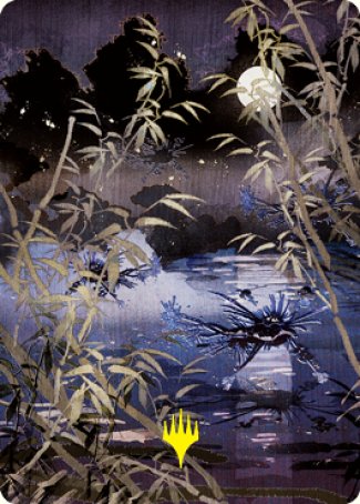 Swamp Art Card (Gold-Stamped Signature) [Kamigawa: Neon Dynasty Art Series] | Jomio and Rueliete's Cards and Comics