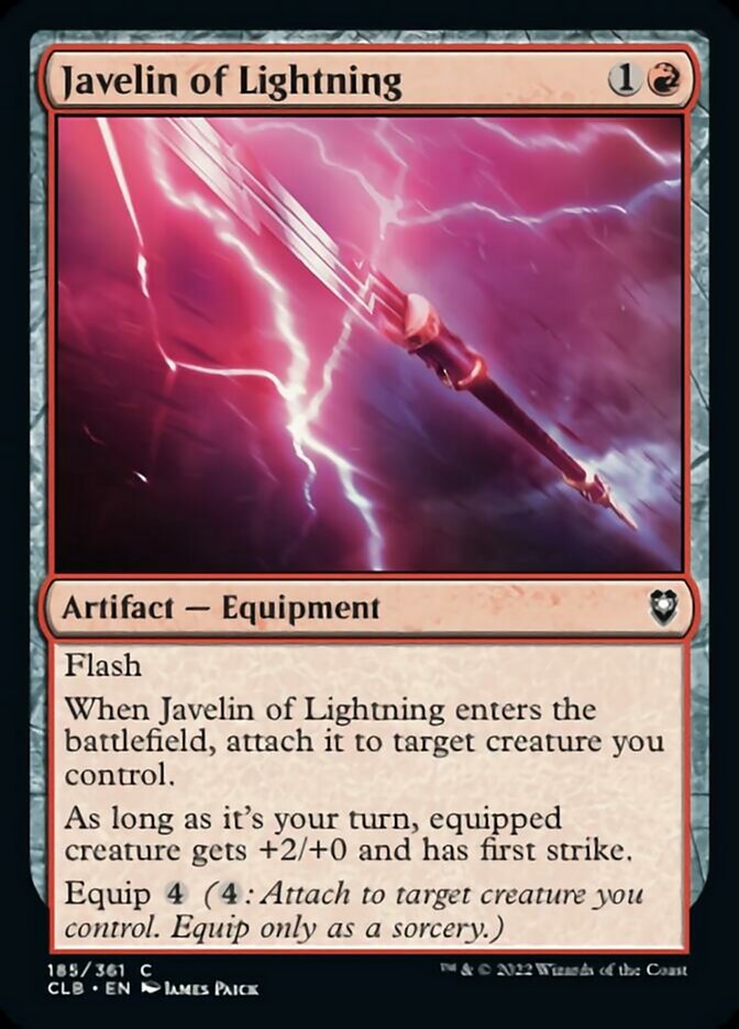 Javelin of Lightning [Commander Legends: Battle for Baldur's Gate] | Jomio and Rueliete's Cards and Comics