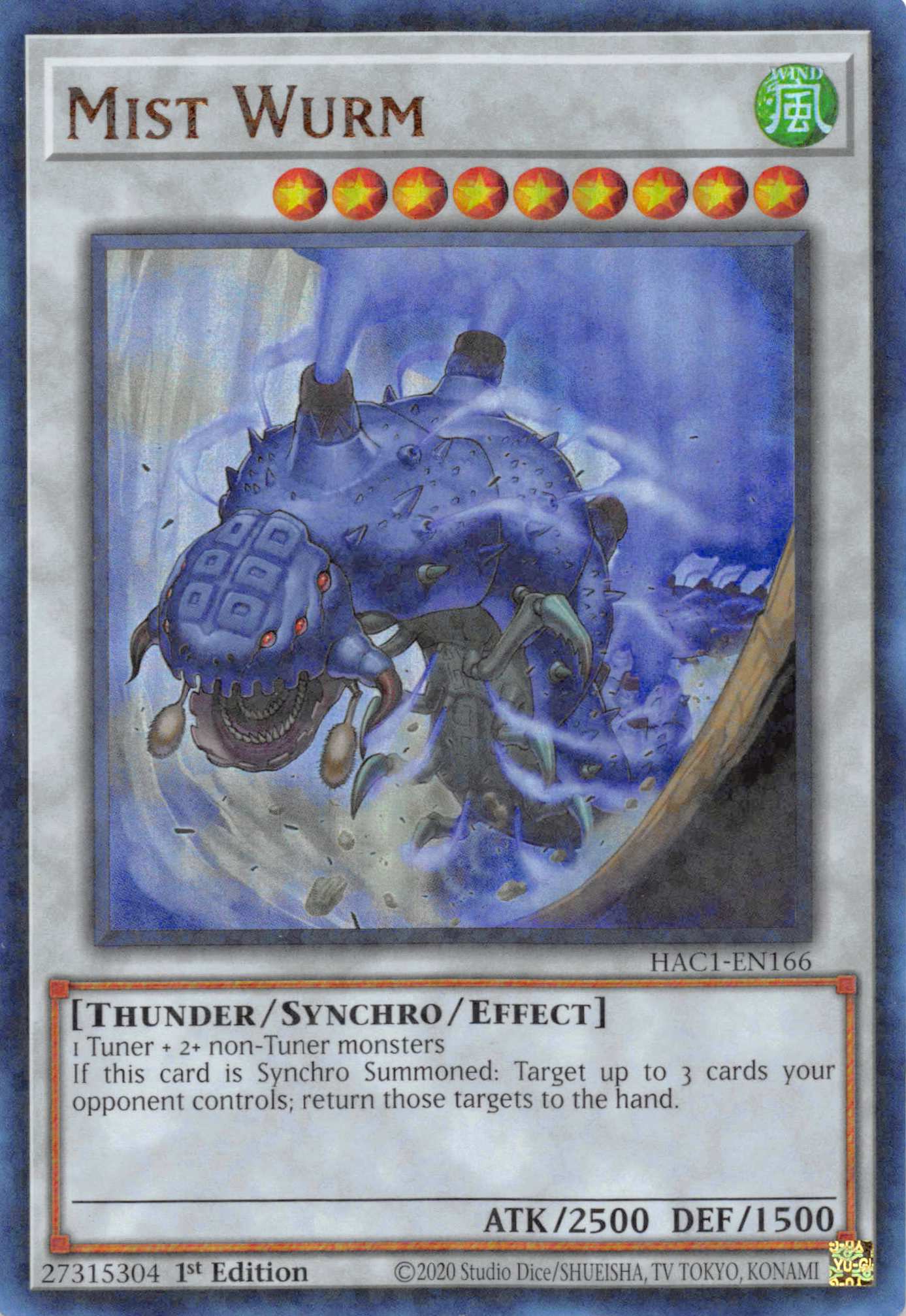 Mist Wurm (Duel Terminal) [HAC1-EN166] Parallel Rare | Jomio and Rueliete's Cards and Comics