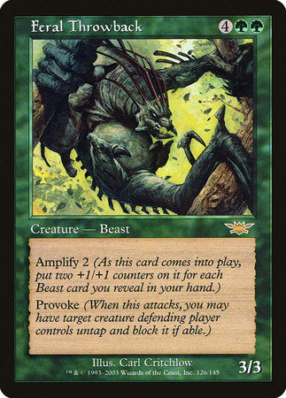 Feral Throwback [Legions] | Jomio and Rueliete's Cards and Comics