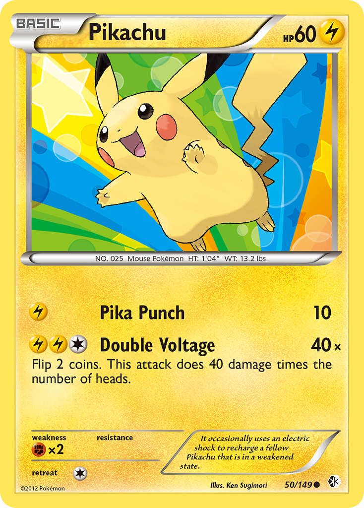 Pikachu (50/149) [Black & White: Boundaries Crossed] | Jomio and Rueliete's Cards and Comics