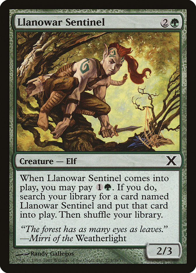 Llanowar Sentinel [Tenth Edition] | Jomio and Rueliete's Cards and Comics
