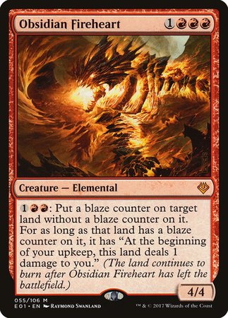 Obsidian Fireheart [Archenemy: Nicol Bolas] | Jomio and Rueliete's Cards and Comics