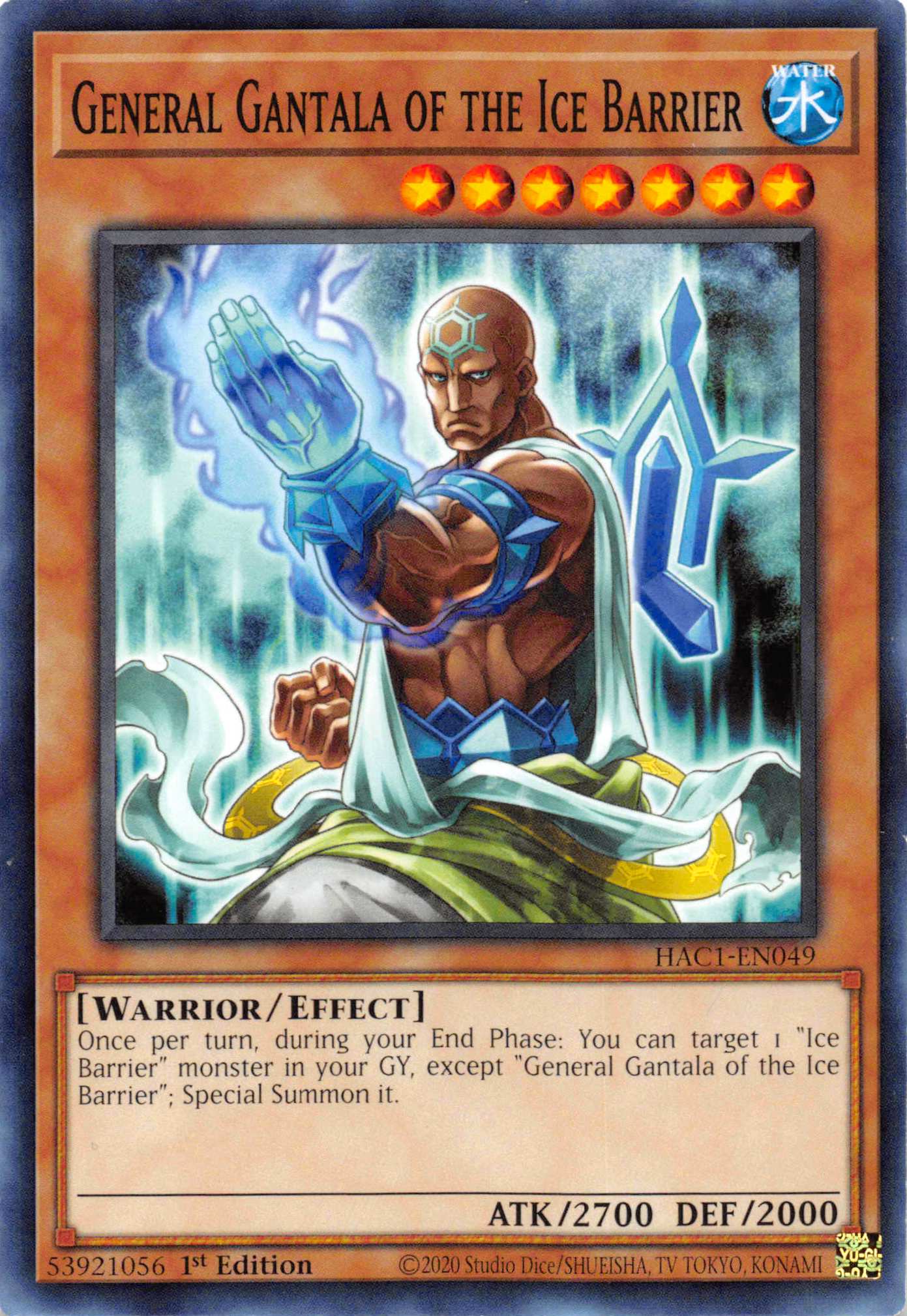 General Gantala of the Ice Barrier [HAC1-EN049] Common | Jomio and Rueliete's Cards and Comics
