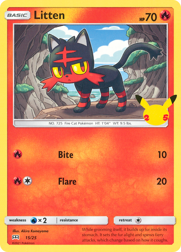 Litten (15/25) [McDonald's 25th Anniversary] | Jomio and Rueliete's Cards and Comics
