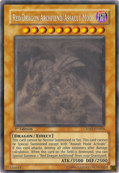 Red Dragon Archfiend/Assault Mode [CRMS-EN004] Ghost Rare | Jomio and Rueliete's Cards and Comics