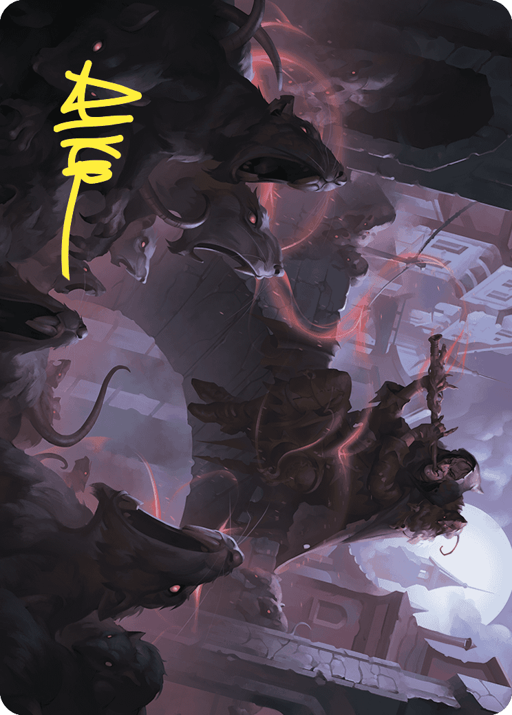 Gnawing Crescendo Art Card (Gold-Stamped Signature) [Wilds of Eldraine Art Series] | Jomio and Rueliete's Cards and Comics