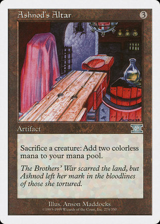 Ashnod's Altar [Classic Sixth Edition] | Jomio and Rueliete's Cards and Comics
