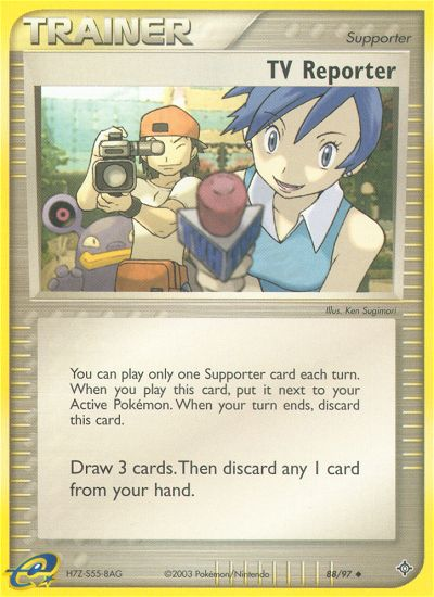 TV Reporter (88/97) [EX: Dragon] | Jomio and Rueliete's Cards and Comics