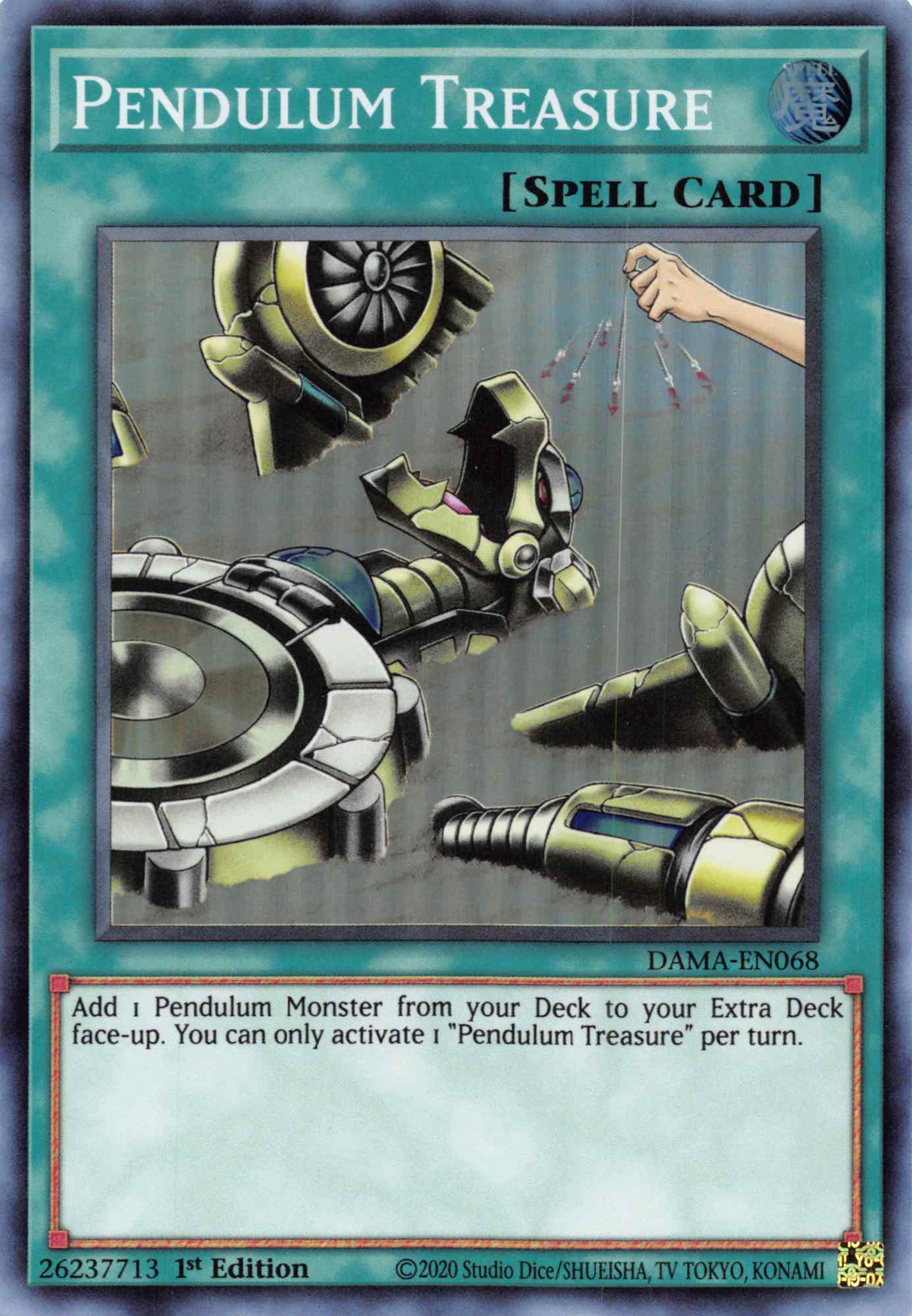 Pendulum Treasure [DAMA-EN068] Super Rare | Jomio and Rueliete's Cards and Comics