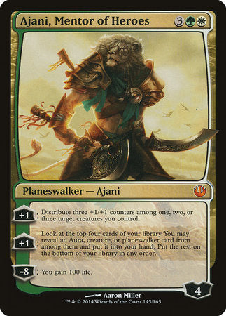 Ajani, Mentor of Heroes [Journey into Nyx] | Jomio and Rueliete's Cards and Comics