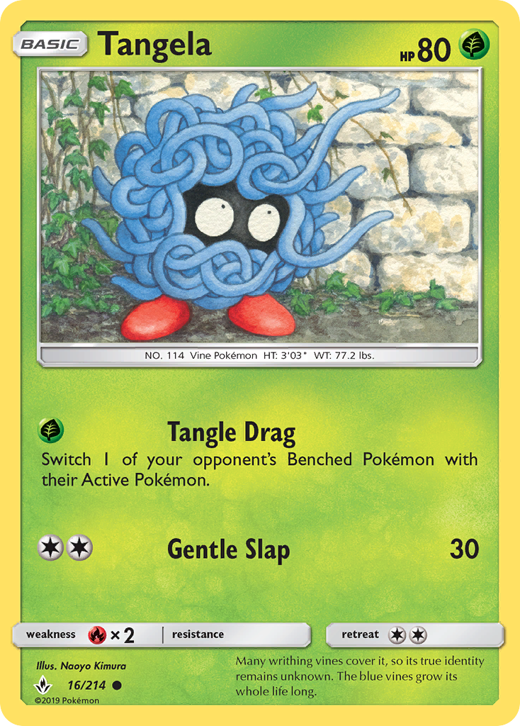 Tangela (16/214) [Sun & Moon: Unbroken Bonds] | Jomio and Rueliete's Cards and Comics