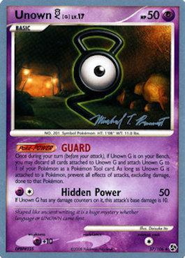 Unown G LV.17 (57/106) (Boltevoir - Michael Pramawat) [World Championships 2010] | Jomio and Rueliete's Cards and Comics