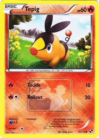 Tepig (15/114) (League Promo) [Black & White: Base Set] | Jomio and Rueliete's Cards and Comics