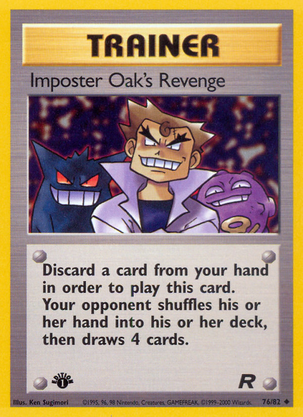 Imposter Oak's Revenge (76/82) [Team Rocket 1st Edition] | Jomio and Rueliete's Cards and Comics