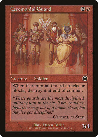 Ceremonial Guard [Mercadian Masques] | Jomio and Rueliete's Cards and Comics